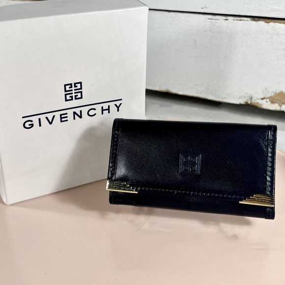 Givenchy Accessories - Givenchy Black Leather Key/Card Holder